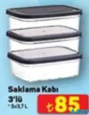 SAKLAMA KABI 3'LÜ 3X3,7 L SAKLAMA KABI 3'LÜ 3X3,7 L